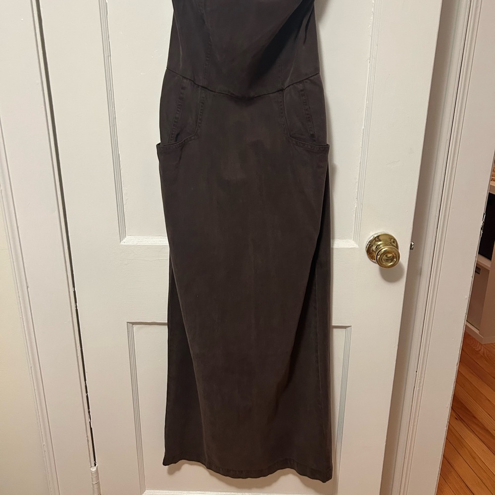 Chic Brown Midi Dress